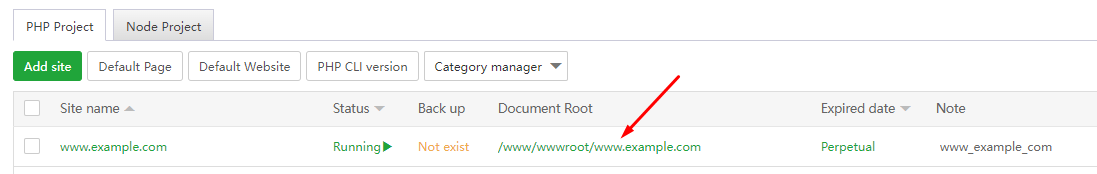 Document root